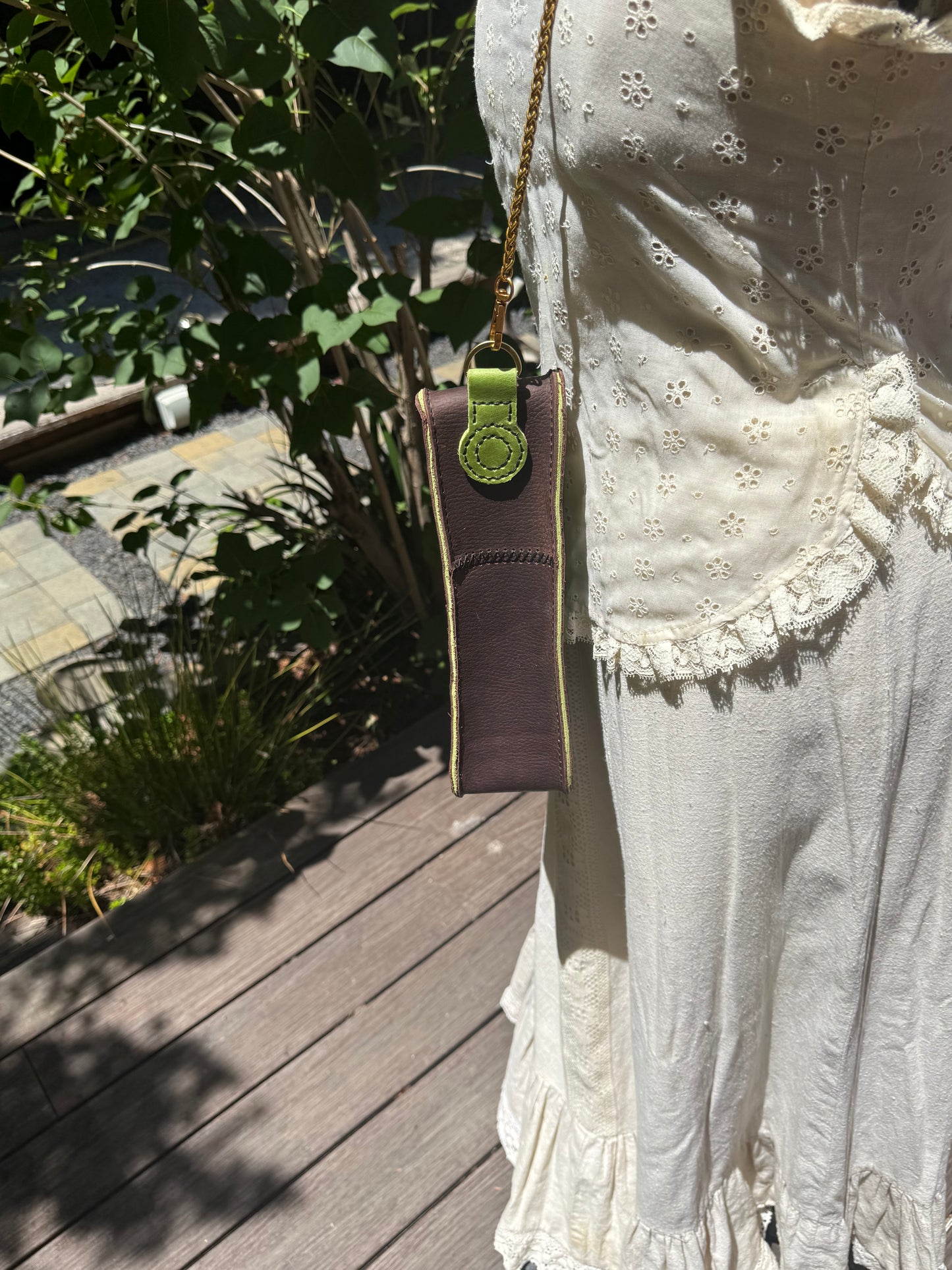 "The Vibe" — Handmade Geometric Leather Purse