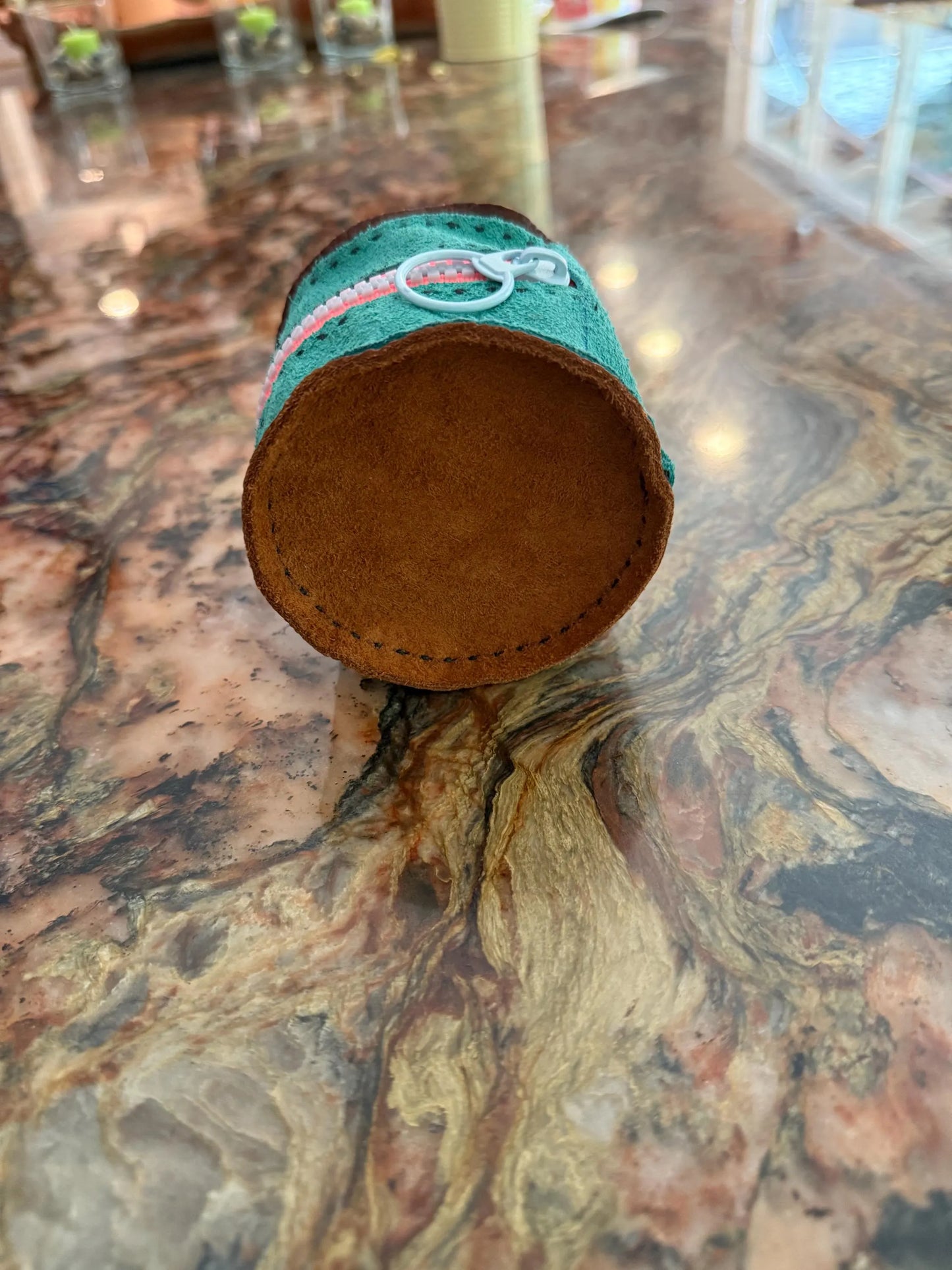 Handsewn Leather Travel Jewelry Case