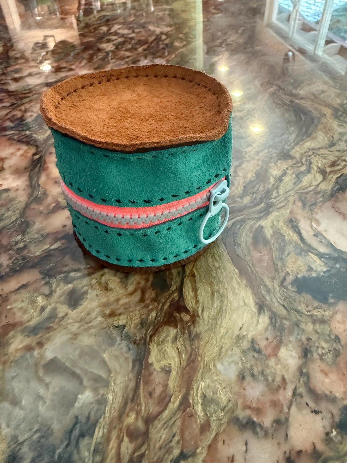 Handsewn Leather Travel Jewelry Case