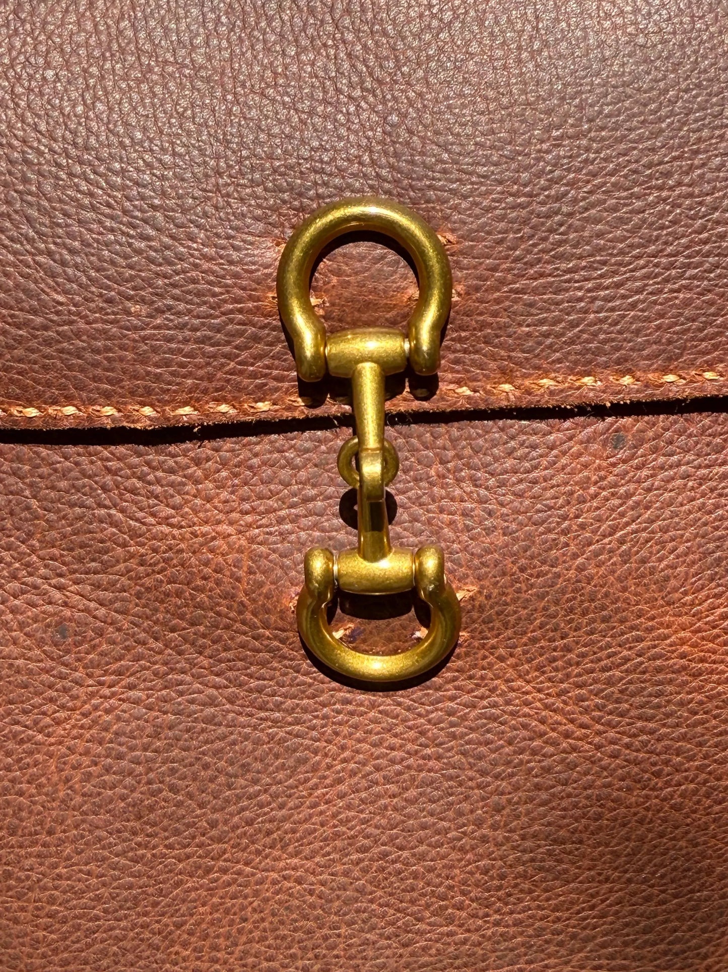 Chocolate Brown Hand-Sewn Backpack with Floral Lining