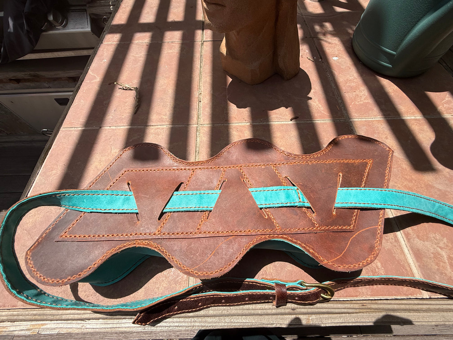 Unique Handmade Undulating Leather Crossbody Bag