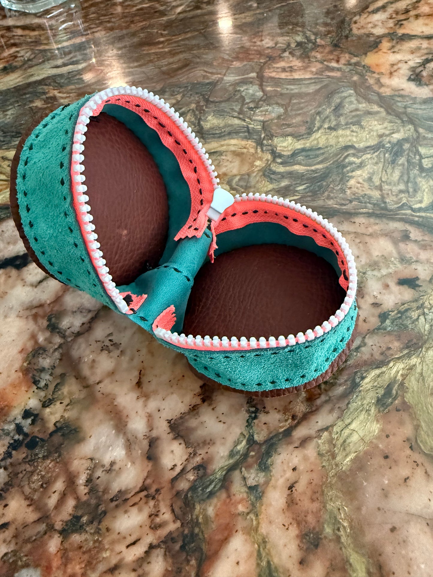 Handsewn Leather Travel Jewelry Case