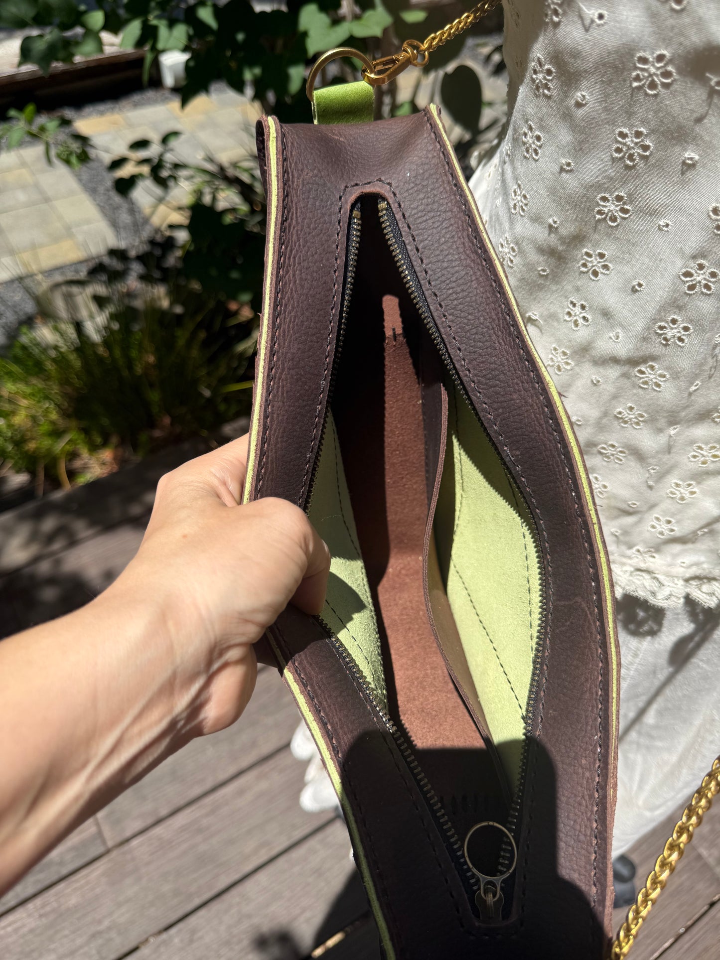 "The Vibe" — Handmade Geometric Leather Purse