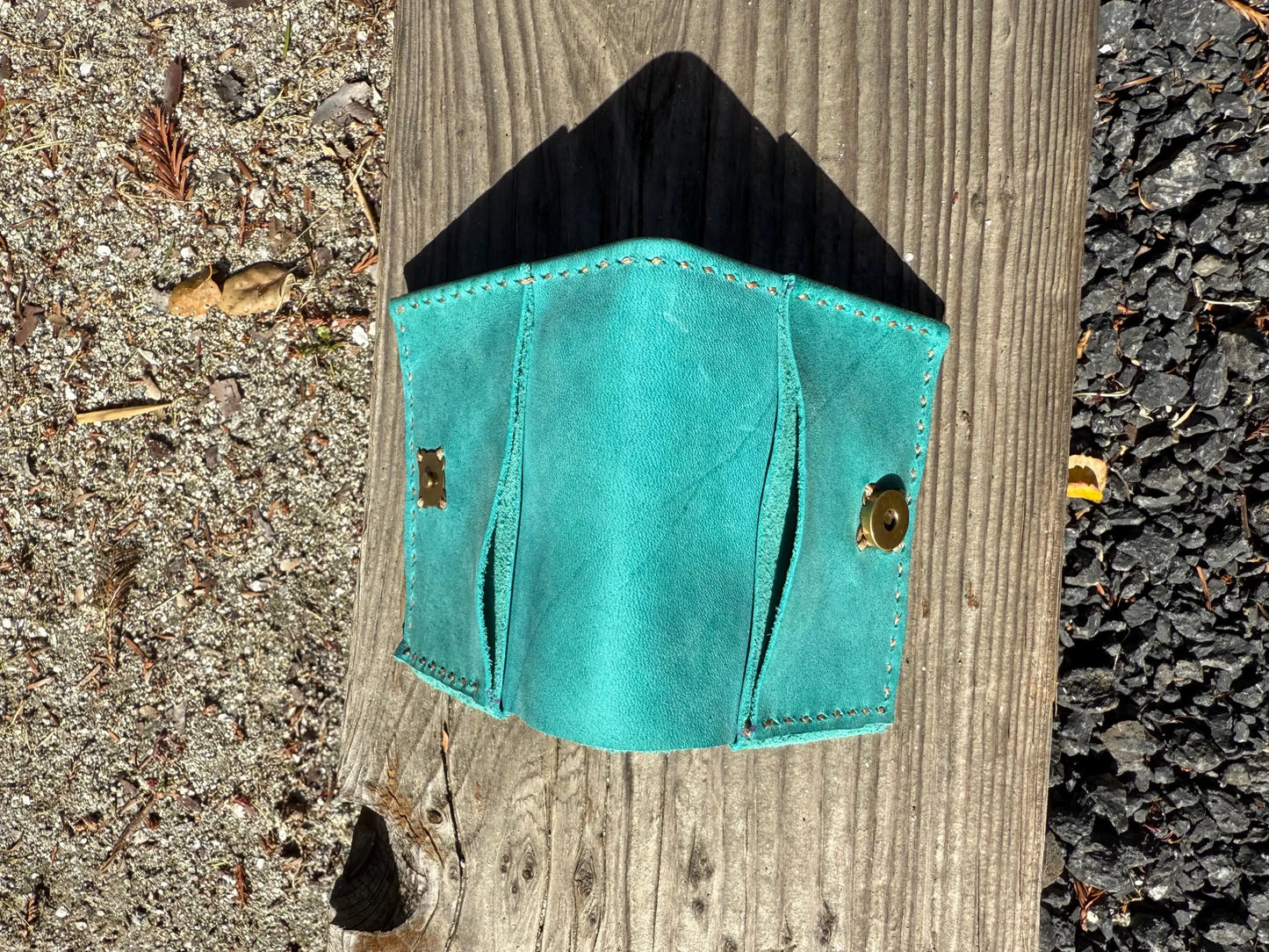 Teal Cow Leather Wallet